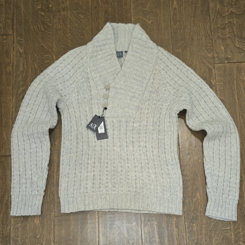 A/X Armani Exchange Light Gray Turtleneck Sweater